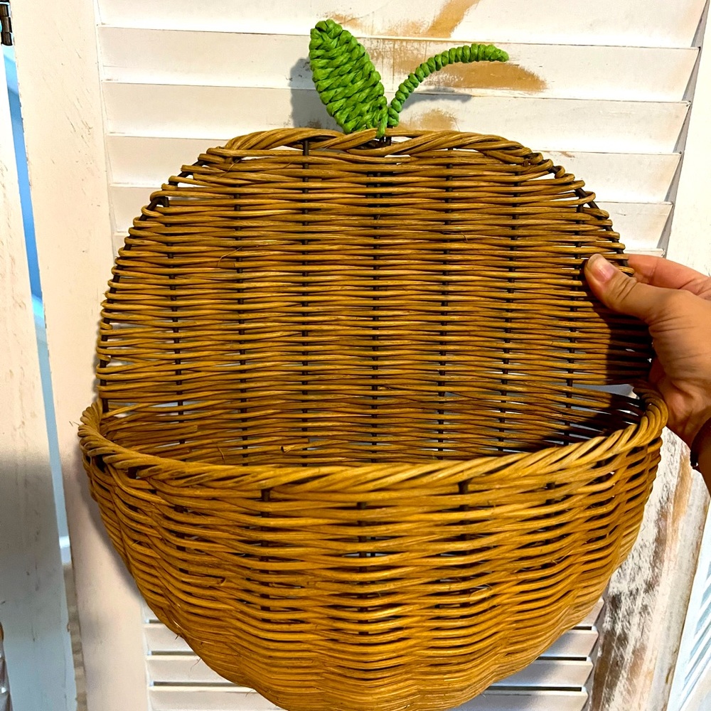Rare find vintage wicker apple basket